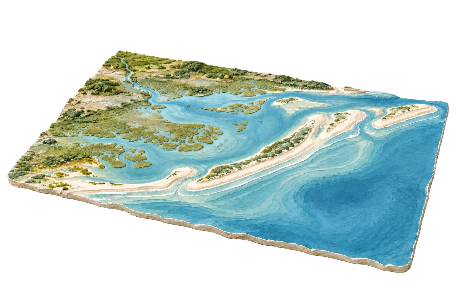Illustrative terrain study for Cape Canaveral & Merritt Island