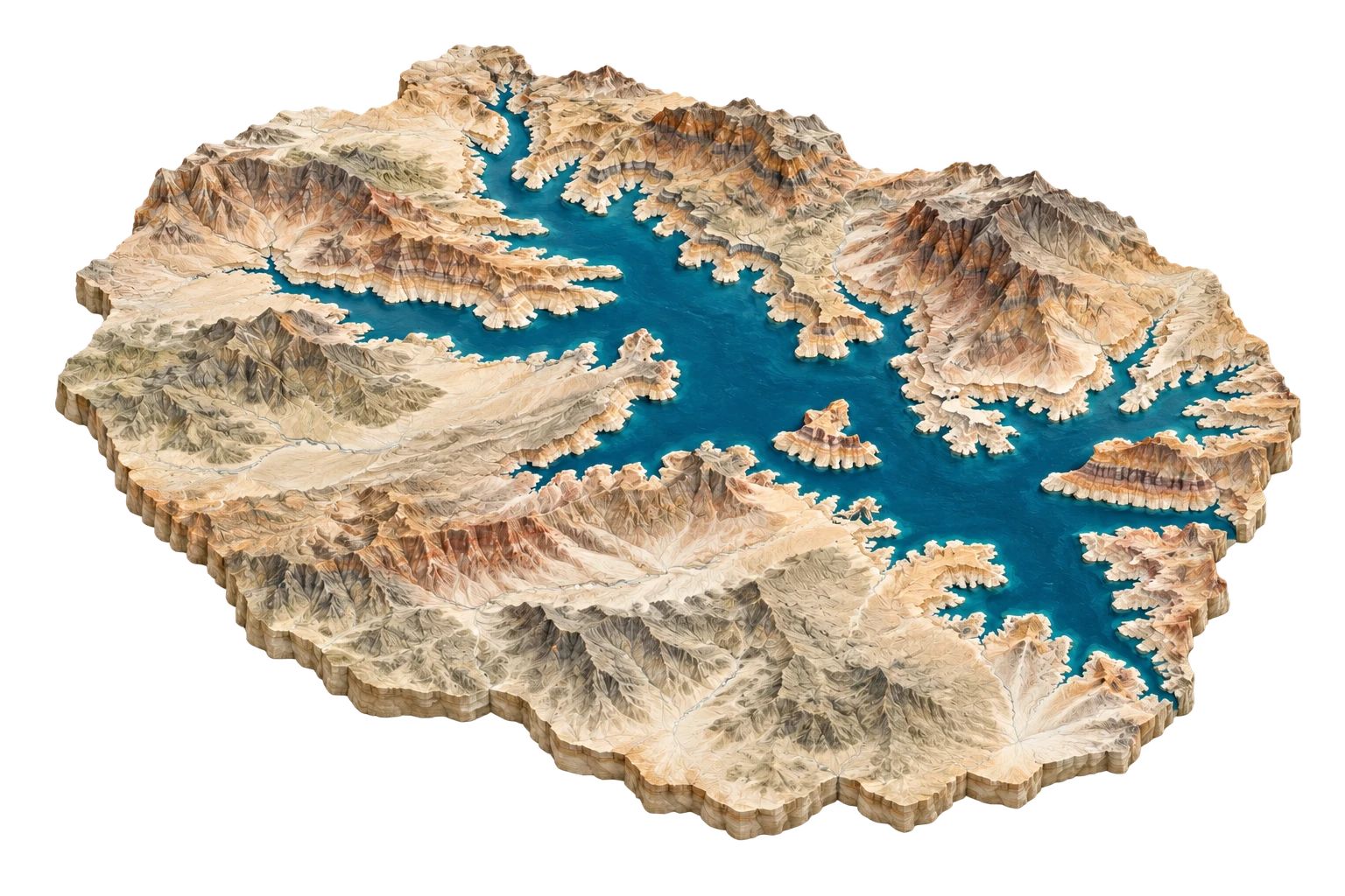 Illustrative terrain study for Lake Mead & Hoover Dam